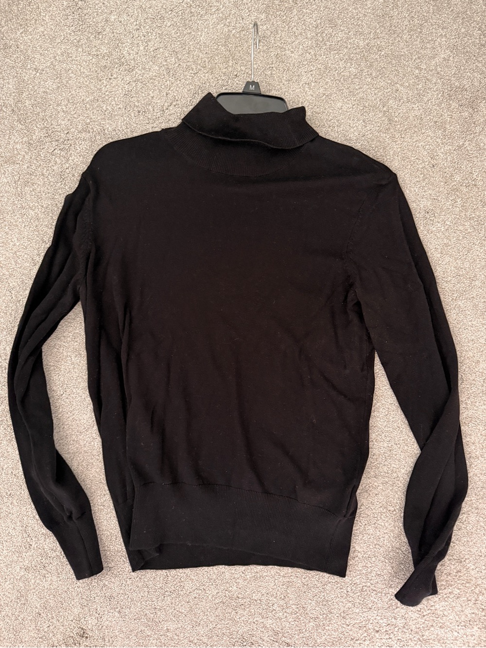 Women's Black Turtleneck Sweater - Classic Knit